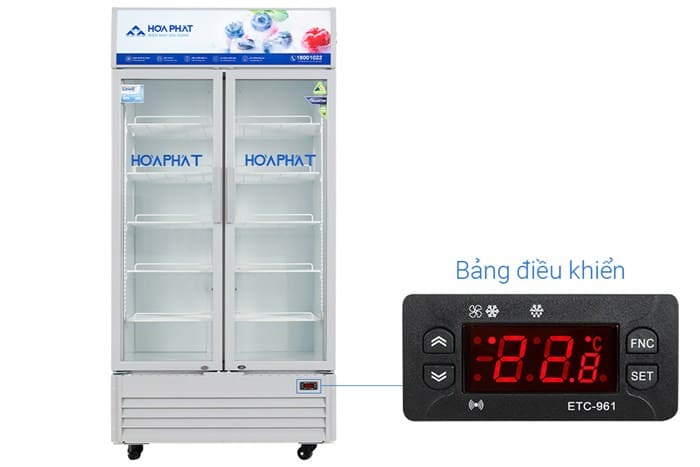 Tủ mát trưng bày Hòa Phát Inverter 812 lít HSR D8812